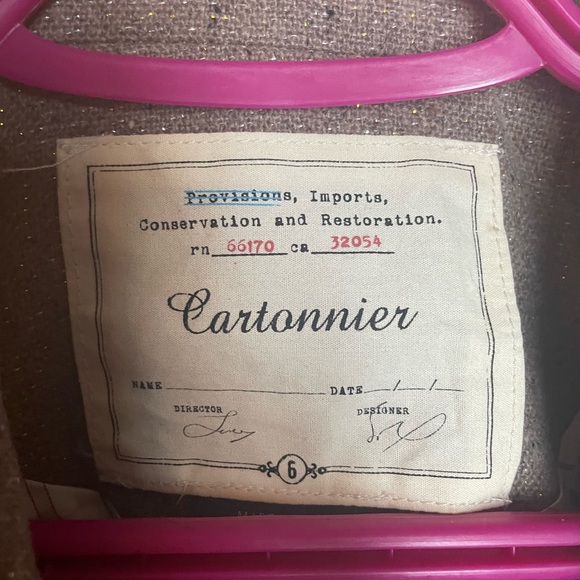 Anthropologie Cartonnier size 6 blazer with striped ribbon - Picture 3 of 5